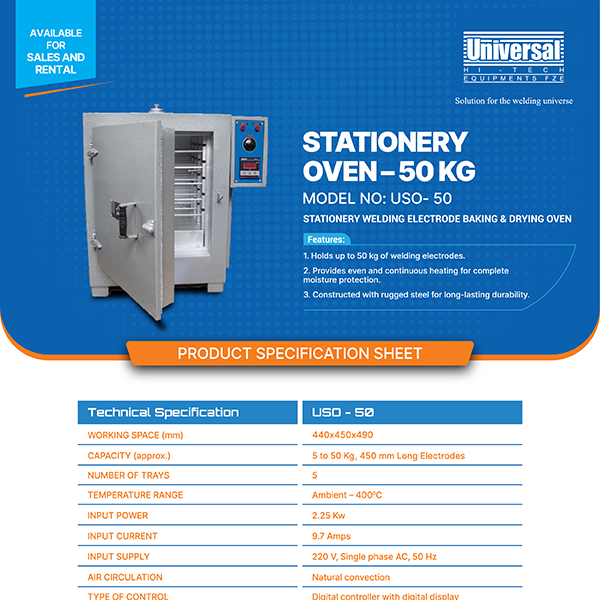 Stationery oven 50 kg from universal hi tech equipments