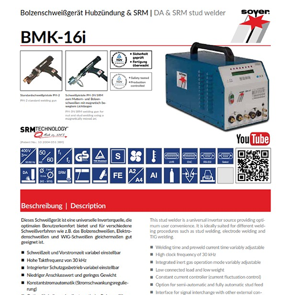 Stud welding machine from soyer by universal welding machine