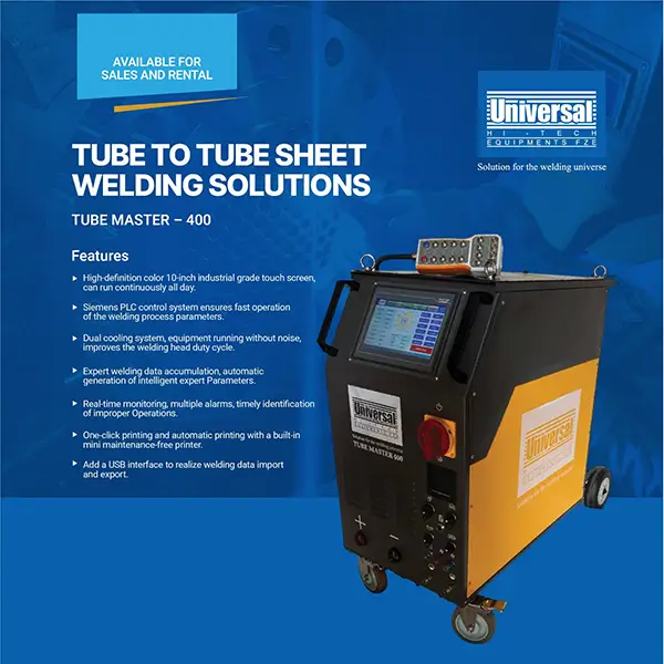 Alt: Orbital Tube sheet welding machine Universal Hi Tech Equipments